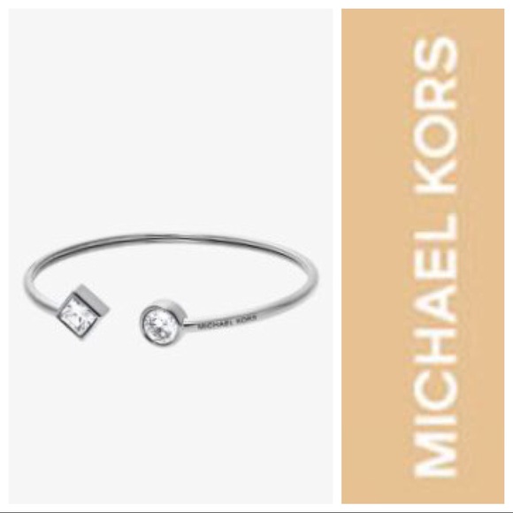 Michael Kors Jewelry - NEW Michael Kors Silver-Tone Open Cuff Bracelet